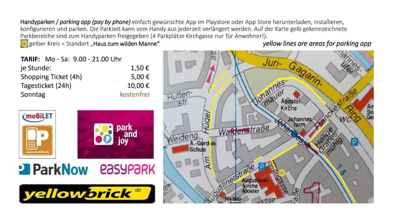Vila Haus Zum Wilden Manne Erfurt Exteriér fotografie